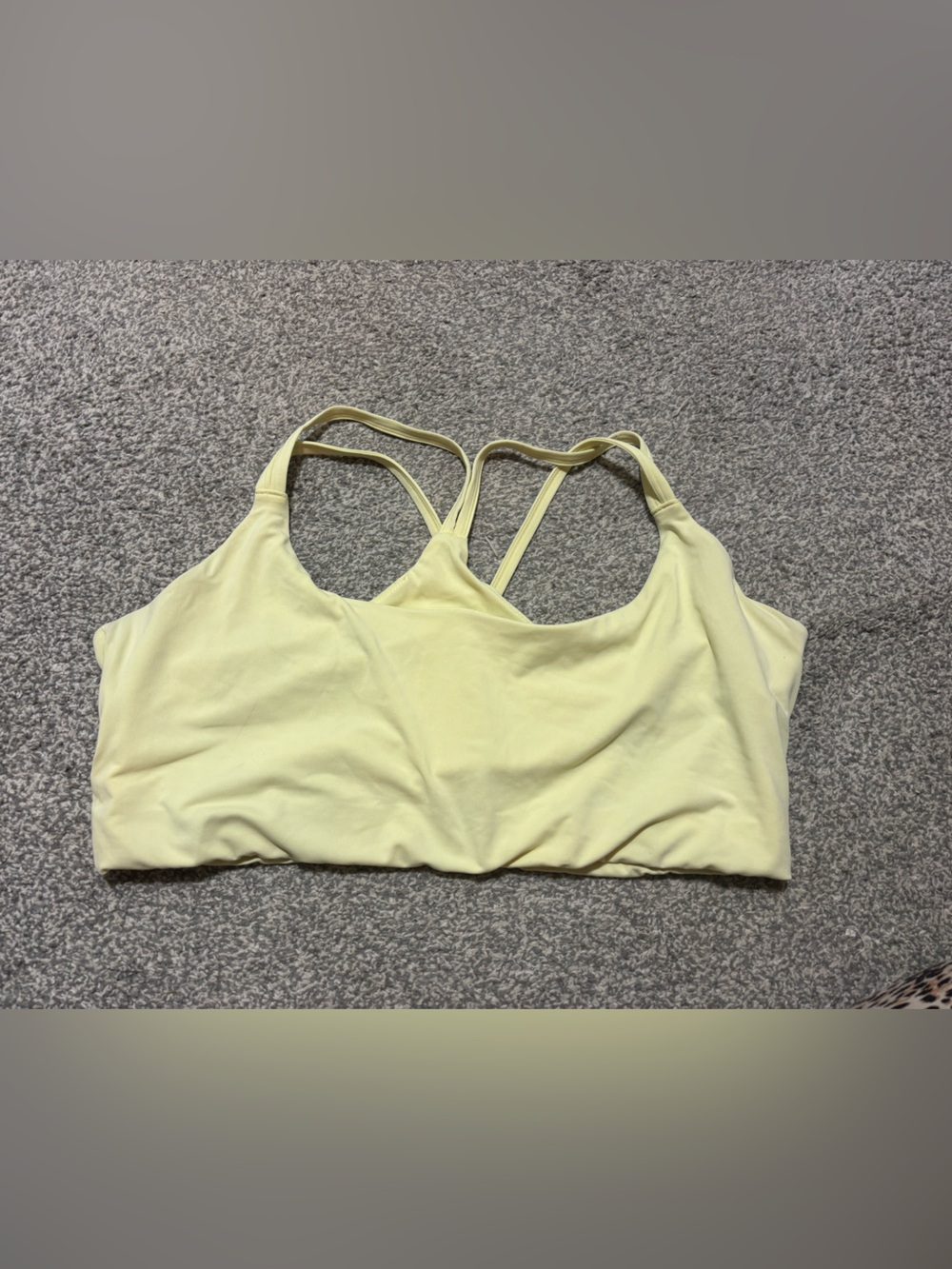 Fabletics Light Yellow Strappy Active Crop Top
